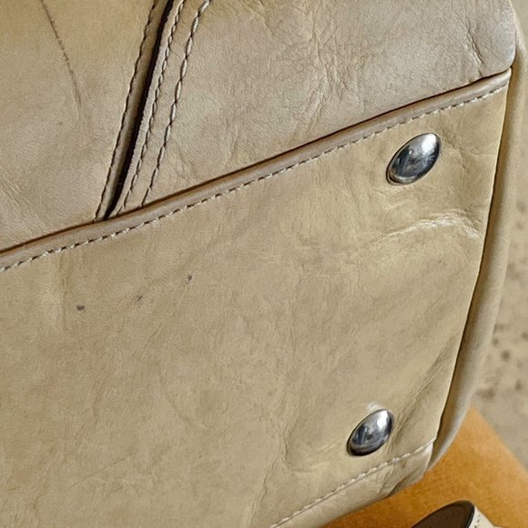 Vintage Coach Satchel Bag Naked Natural Leather - Picture 13 of 14